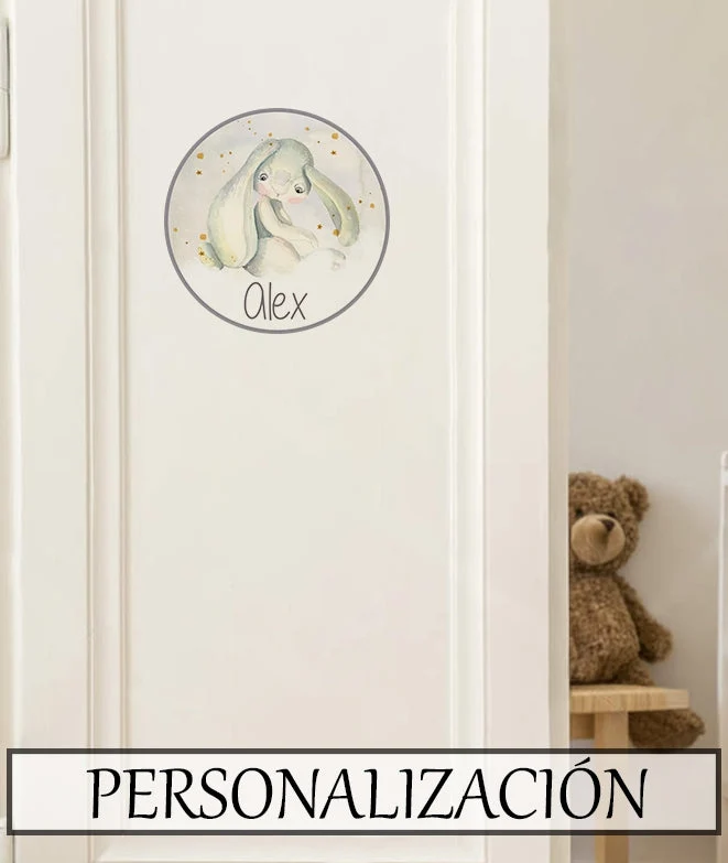 Panel Decorativo CONEJITO Placa para puerta de vinilo