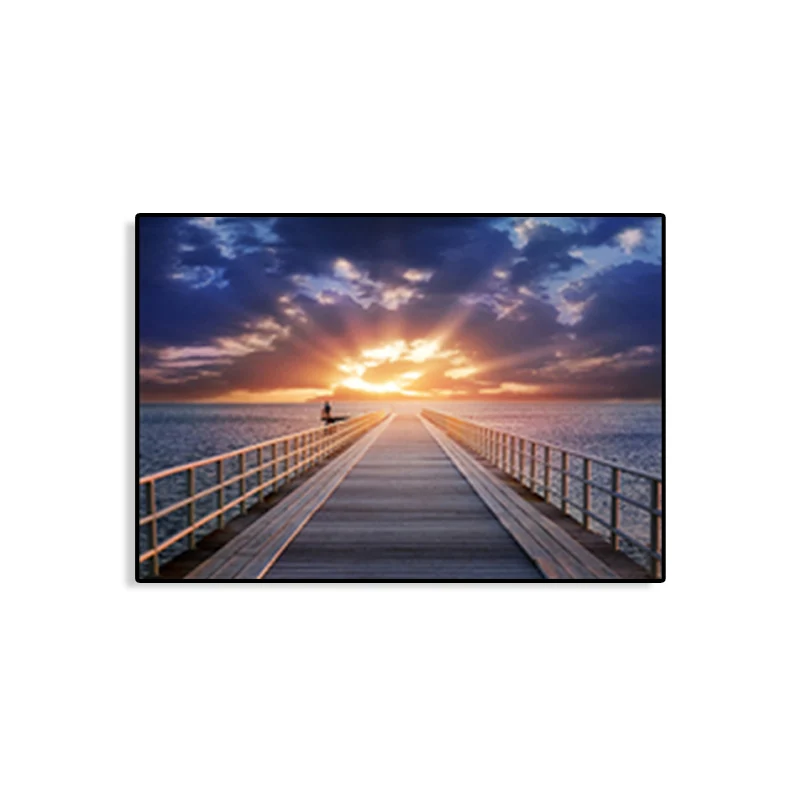 Panel Decorativo Impresión en lienzo de puente marino innovador, fotografí de paisaje, decoración artística de pared de Co...
