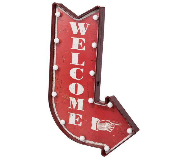Panel Decorativo Placa luminosa de pared de plastico roja 43x64x10