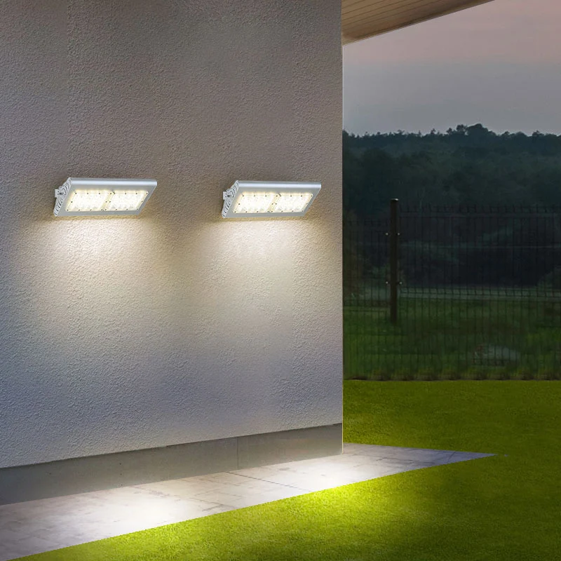 Panel LED Foco Aplique de pared Simplicidad Aluminio Aplique de pared para patio Iluminación en plata para Pared Exterior...