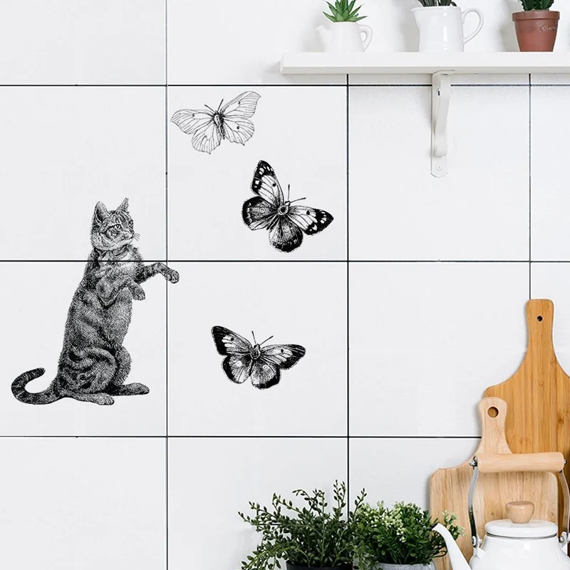 Paneles de papel tapiz de pájaros, decoración de pared de arte infantil gris para dormitorio de niños, pelar y pegar para...