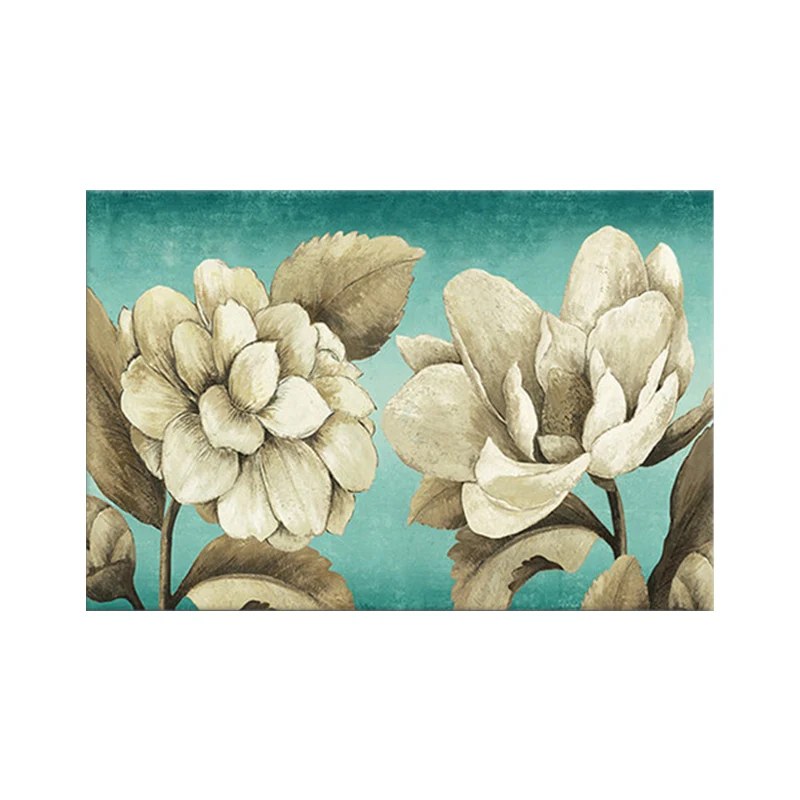 Pintura de flores texturizadas, impresión artística, lienzo habitual, decoración de pared en blanco para habitación con Me...