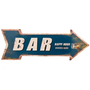 Placa de de decoración de acero 70x25x1 con Mensaje de Bienvenida