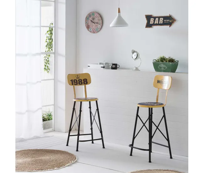 Placa de de decoración de acero 70x25x1 con Mensaje de Bienvenida