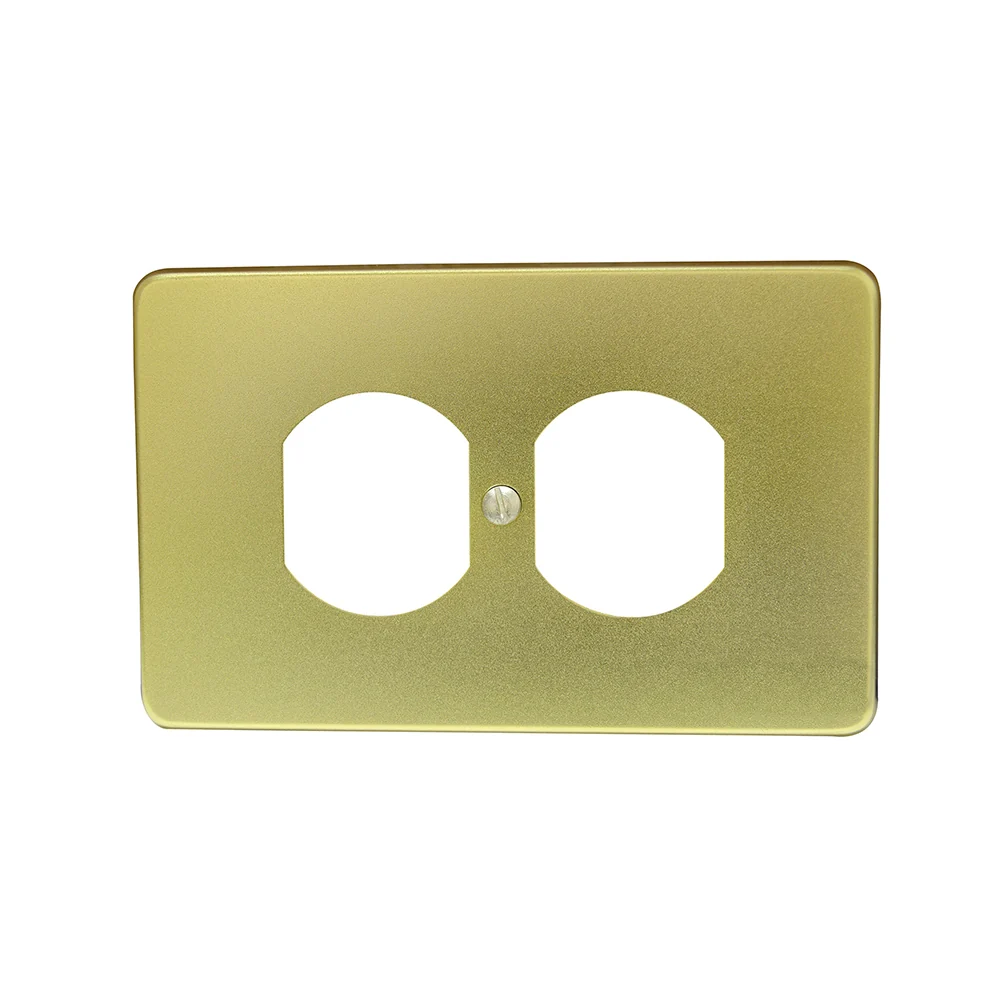 Placa doble de aluminio, línea convencional, color oro Surtek Fácil Colgar
