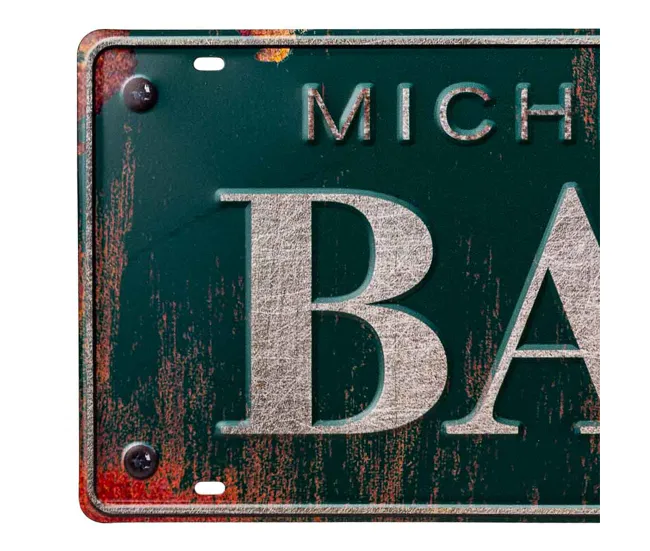 Placa de de metálico verde 22x42x1 Fácil Colgar