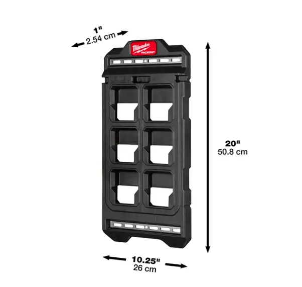 Placa para Muro Compacta Milwaukee PACKOUT 48-22-8496 | Resistente al Agua y al Sol