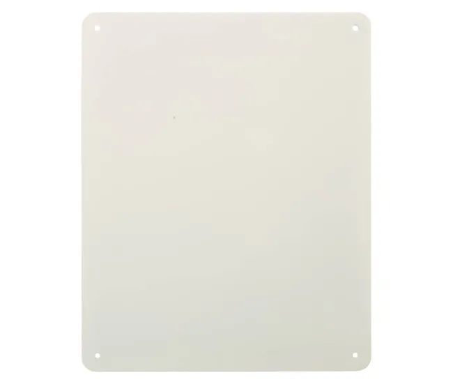 Placa de de pared de acero blanca 20x25x0,06 para Pared Exterior