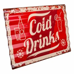 Placa de Pared Alexandra House Living Helado Drink Hierro 59 x 1 x 40 cm