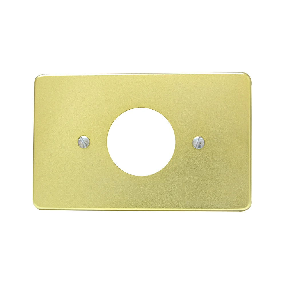 Placa sencilla de aluminio, línea convencional, color oro Surtek | Prueba de Agua |