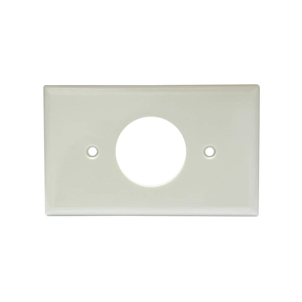 Placa sencilla plástica , línea típico, color marfil Surtek Resistente los UV