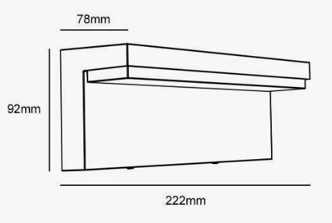 Relieve de Pared Apliqui paret exterior led Philips negre
