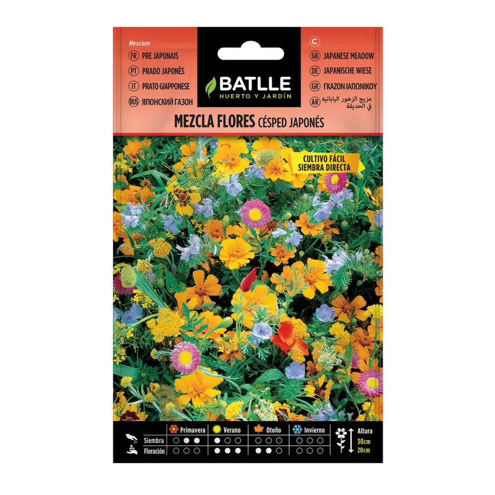 Variedad Autóctona de Semillas de Mezcla de Flores césped japonés Batlle