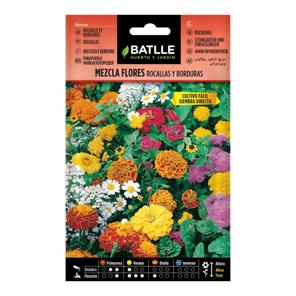 Semillas de Mezcla de Flores rocallas y borduras Batlle | No Transgénicas |