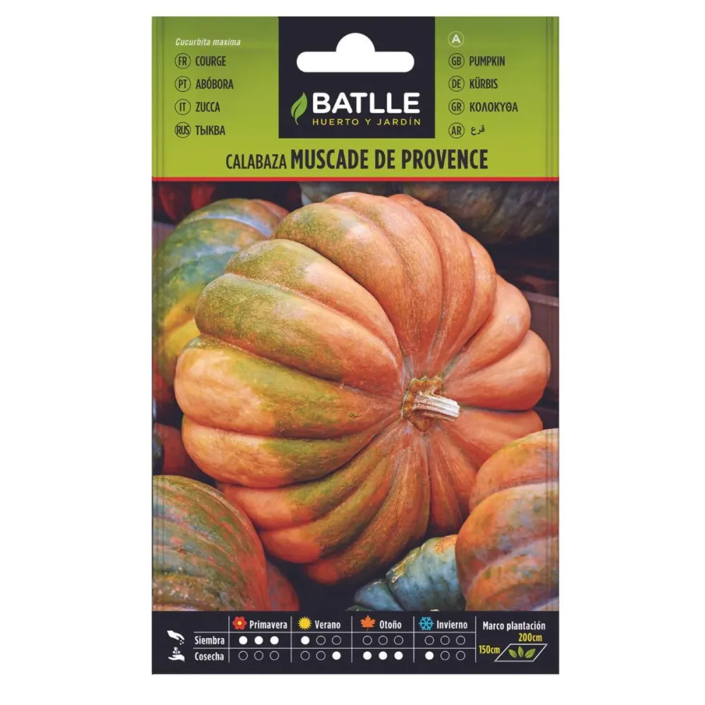 Variedad de Jardín Semillas de Calabaza Muscade de Provence Batlle