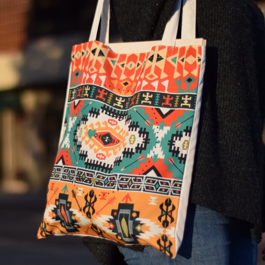Bolsa tote de Estampado tribal