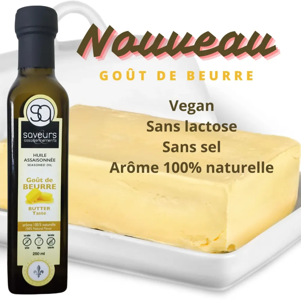 Saveurs assaisonnements - Huile assaisonnée GOURMET - Huile au Goût de beurre