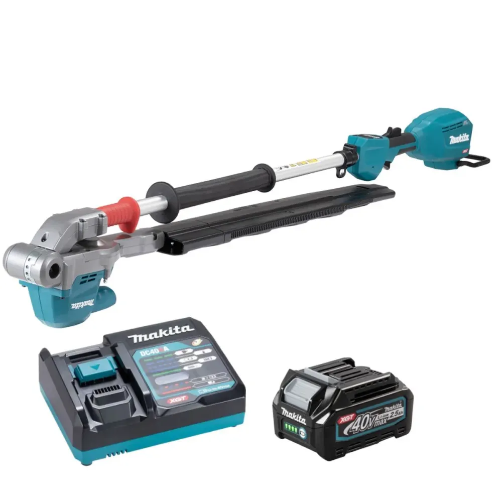 Makita UN001GZ 40V XGT Brushless Cordless Pole Hedge Trimmer 1 x 2.5Ah Battery & Charger