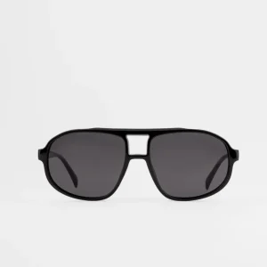 Lentes de sol negros estilo aviador