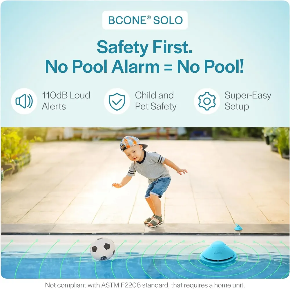 Alarma inteligente para piscina con aplicación Bluetooth, para piscinas sobre el suelo y en el suelo, sirena robusto de 11...