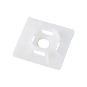 Base de montaje para bridas para cables Gardner Bender de 1 pulg. de largo, color blanco, paquete de 5