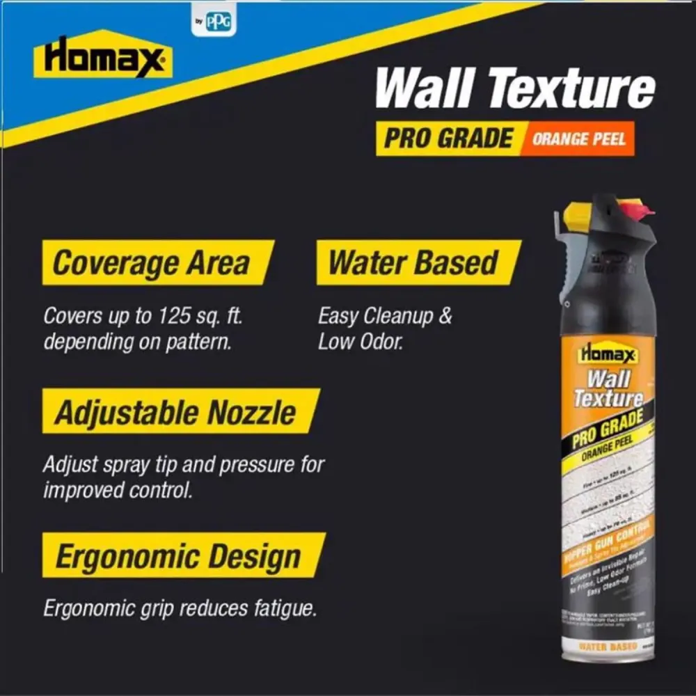 Textura de pared base de agua Homax Pro Grade de color blanco, 25 oz