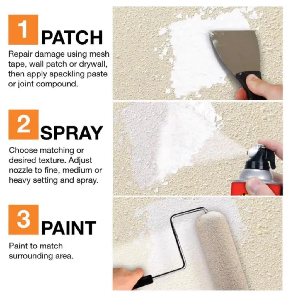 Textura de pared base de agua Homax White, 10 oz (paquete de 6)