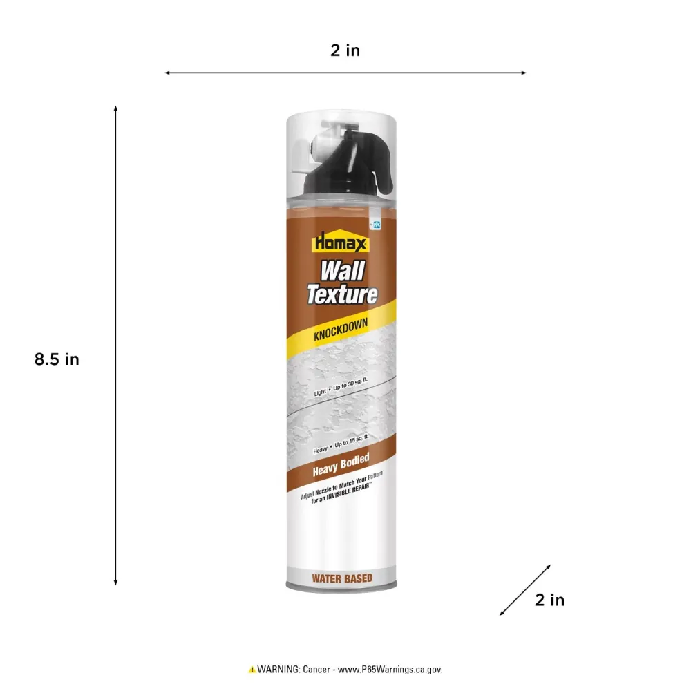 Textura de pared base de agua Homax White, 10 oz (paquete de 6)
