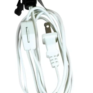 Juego de 1 cable de lámpara con base de candelabro de plástico Jandorf