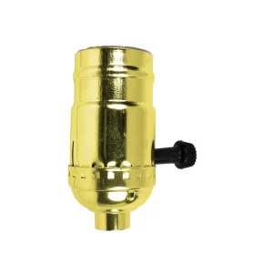 Perilla giratoria de base mediana de metal Jandorf, paquete de 1