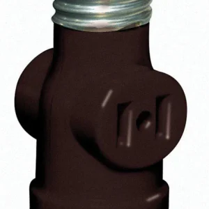 Adaptador de enchufe de base mediana de plástico Leviton, paquete de 1