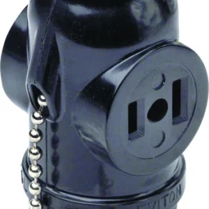 Portalámparas de base mediana de plástico Leviton, paquete de 1 (paquete de 10)