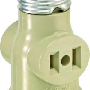 Portalámparas de base mediana de plástico Leviton, paquete de 1 (paquete de 10)