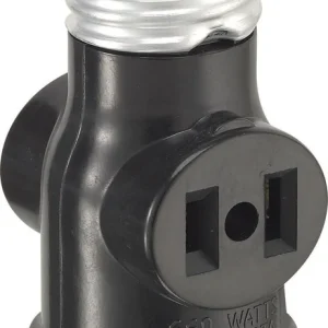 Portalámparas de base mediana de plástico Leviton, paquete de 1 (paquete de 10)