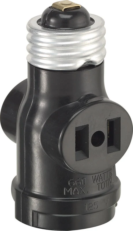 Portalámparas de base mediana de plástico Leviton, paquete de 1 (paquete de 10)