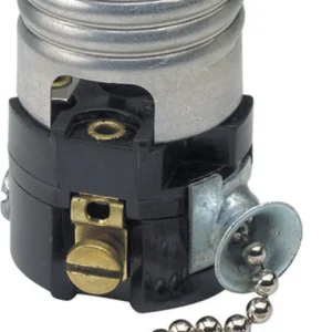 Portalámparas Leviton de aluminio de 660 W con base mediana y cadena de tracción (paquete de 1)