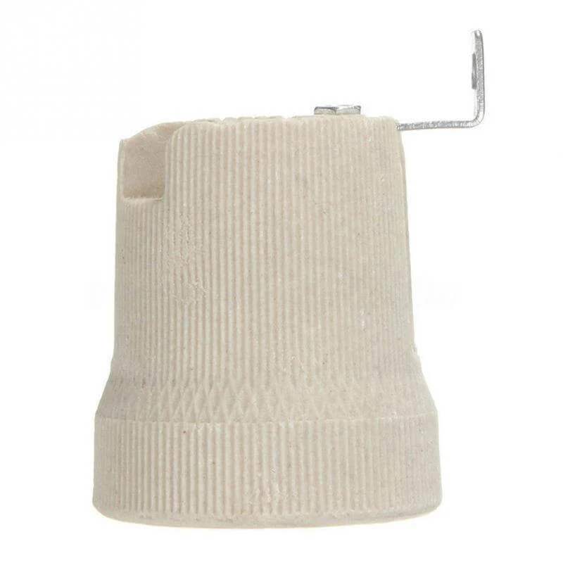 Portalámparas de cerámica de porcelana con base de rosca Edison E27 ~2963