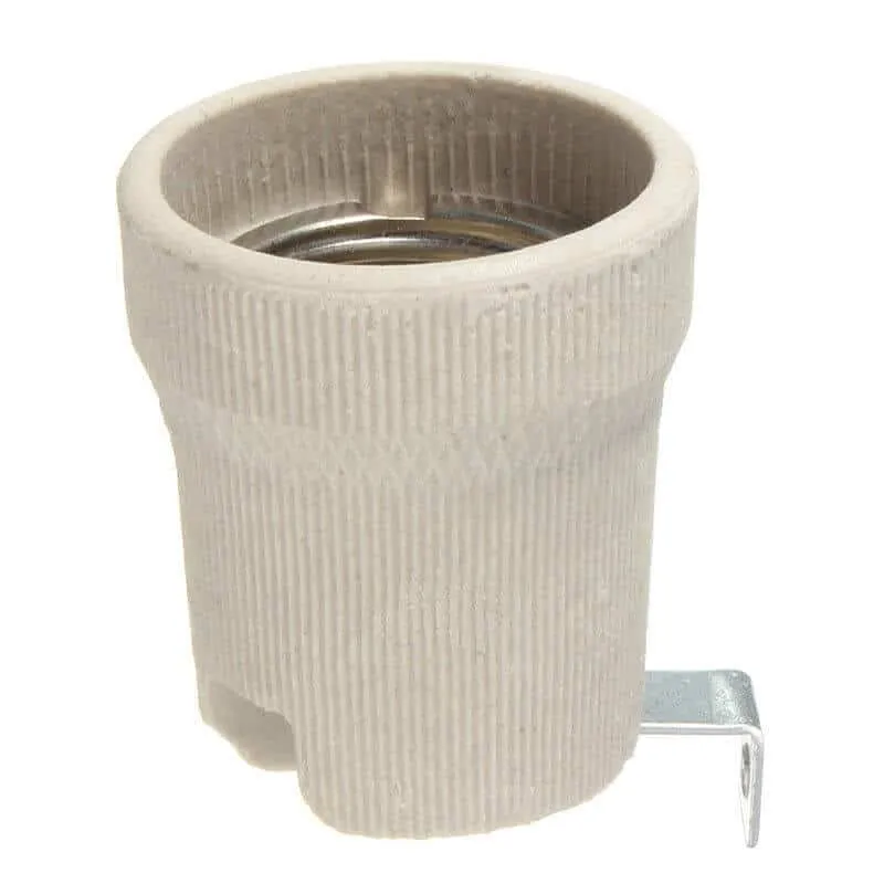 Portalámparas de cerámica de porcelana con base de rosca Edison E27 ~2963