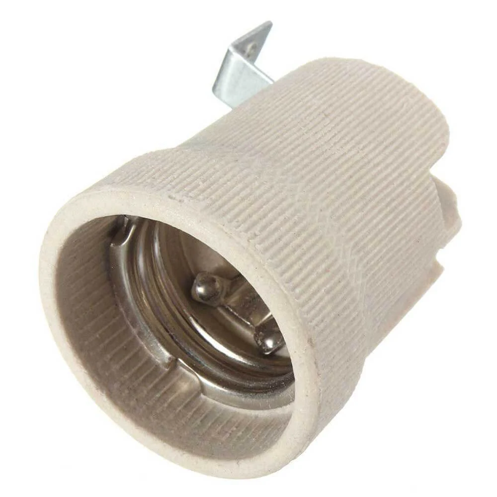 Portalámparas de cerámica de porcelana con base de rosca Edison E27 ~2963