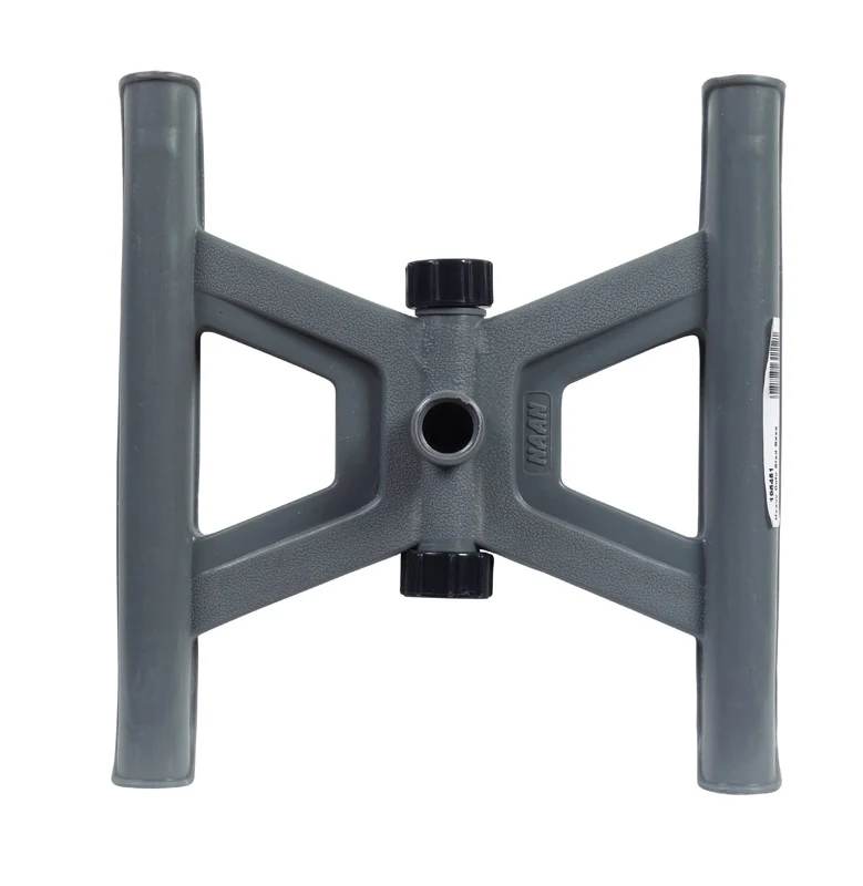 Aspersor giratorio Naan con base de plástico gris y cabezal de metal - Oferta de la semana Quality Valve and Sprinkler