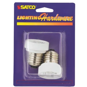 Adaptador de portalámparas Satco de plástico mediano base GU24, paquete de 1