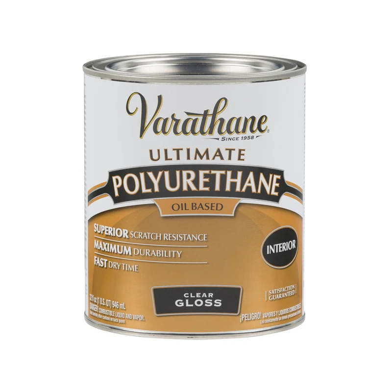 Barniz de poliuretano base de aceite Varathane Ultimate Gloss Clear, 1 cuarto de galón (paquete de 2)