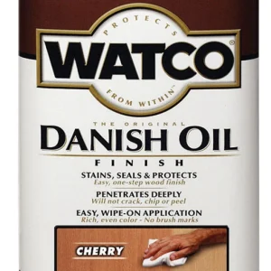 Aceite danés base de aceite de cereza transparente WATCO 1 cuarto de galón