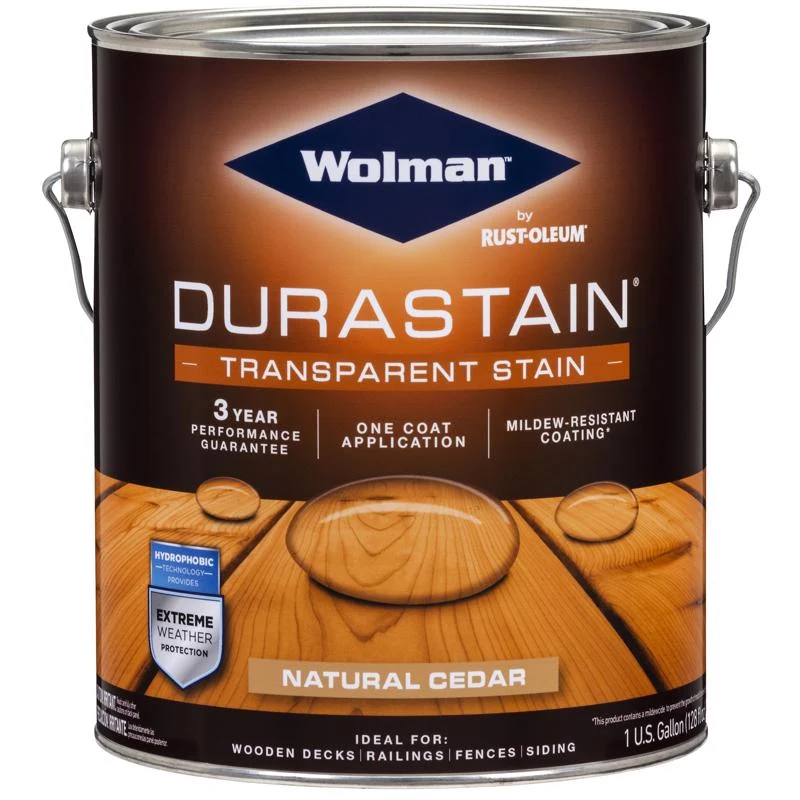 Tinte de una capa de copolímero acrílico base de agua de cedro natural transparente y brillante Wolman RainCoat (paquete d...