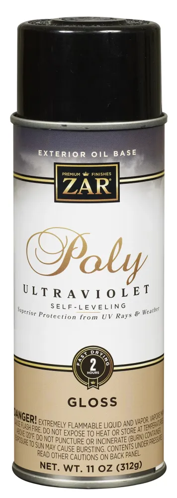 Aerosol ultravioleta de base de aceite para exteriores Zar 34007 de 11 oz, transparente y brillante (paquete de 6)