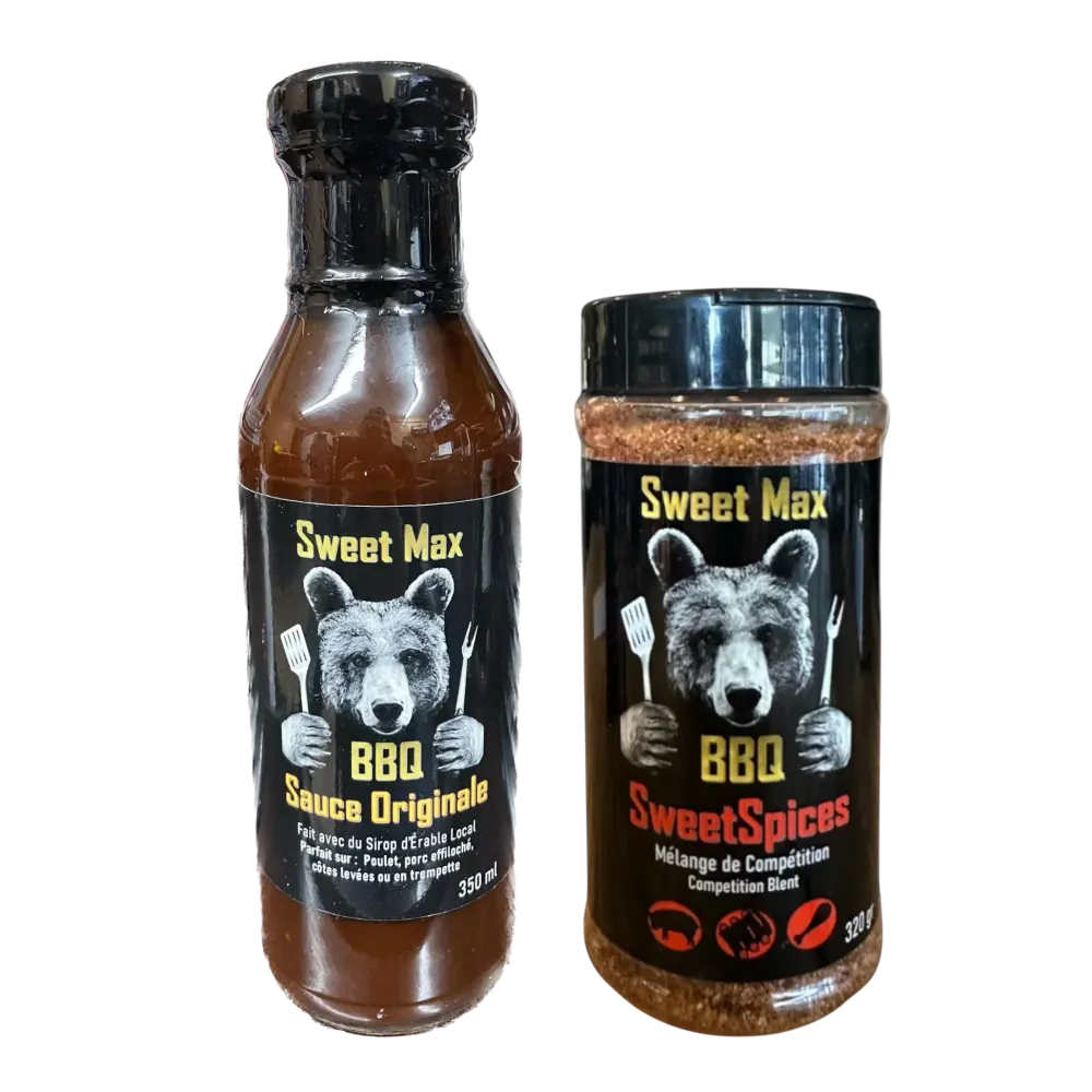 Combo Sweet Max Sucré – Ensemble Cadeau Épices et Sauce BBQ