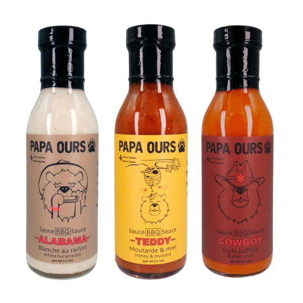 Trio de sauces Papa Ours – Alabama, Cowboy & Teddy