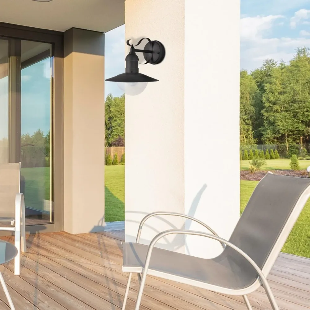 Certificado CE Rabalux Oslo aplique de jardín para fachada negro E27 60 W IP43 230 V