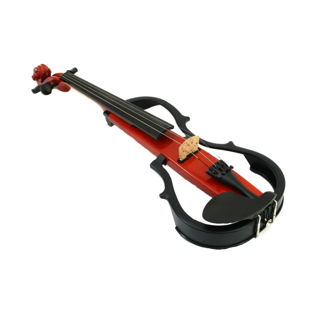 VIOLIN ELECTRICO CARAYA CAFE CON ESTUCHE EV-30BN con Base Estable