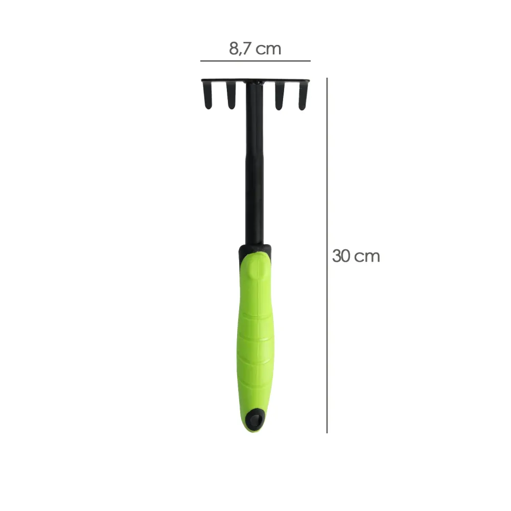 Cultivador de Mano de 3 Dientes Rastrillo Jardin 1 Mano Mango TPR